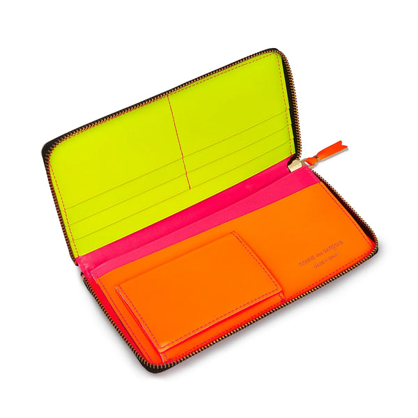 CDG Wallet_CDG WALLET - Super Fluo Long Wallet - (Pink SA0110SF)_POUCHES