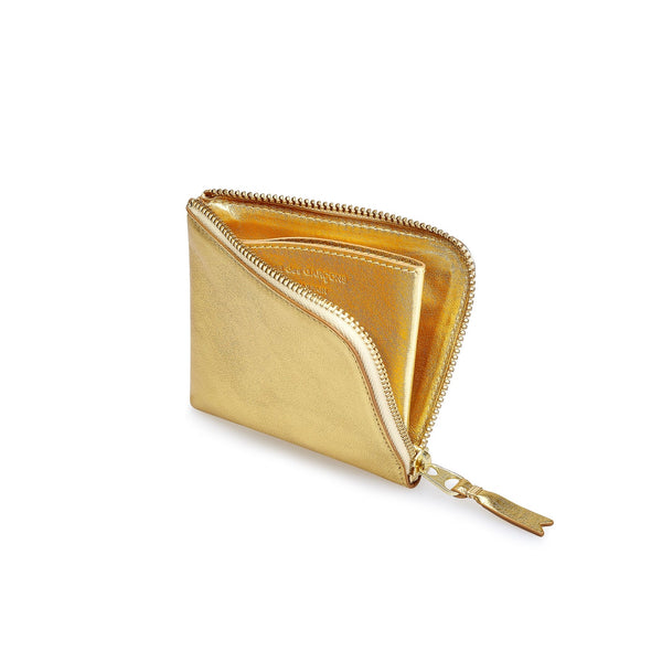 CDG Wallet_CDG WALLET - Gold And Silver Zip Around Wallet - (Gold SA3100G)_WALLETS