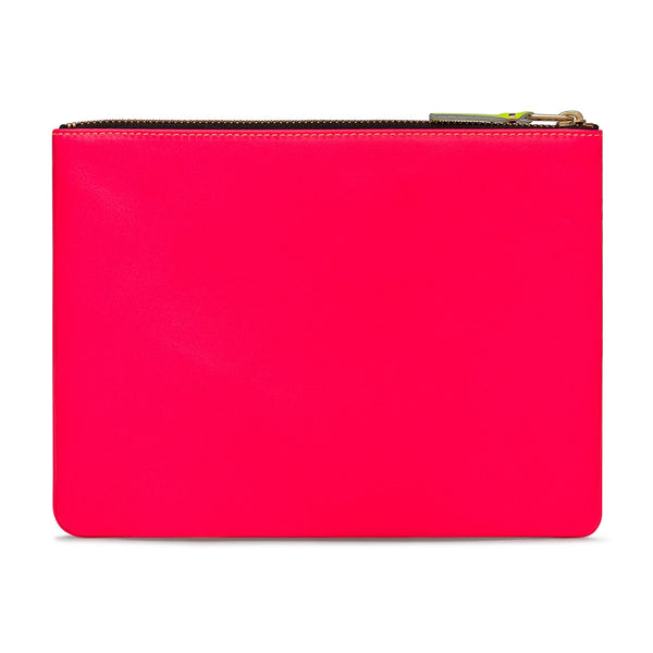 CDG Wallet_Cdg Wallet - Super Fluo Big Pouch - (Light Orange/Pink SA5100SF)_POUCHES