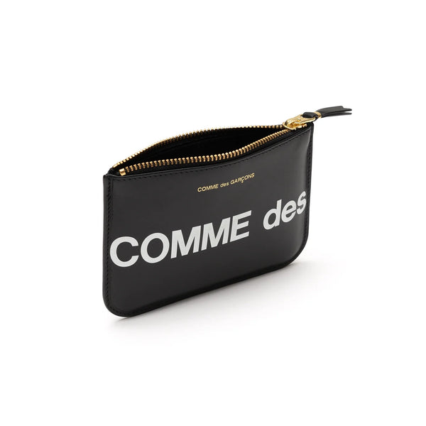 CDG WALLET - Huge Logo Wallet Zip Pouch - (Black SA8100HL)