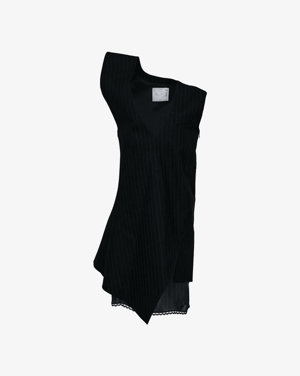 SACAI - Women's Chalk Stripe Dress - (Black)