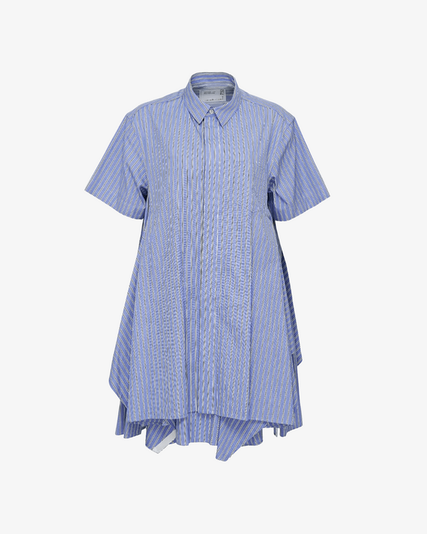 SACAI - Women's Cotton Poplin Dress - (Stripes458)