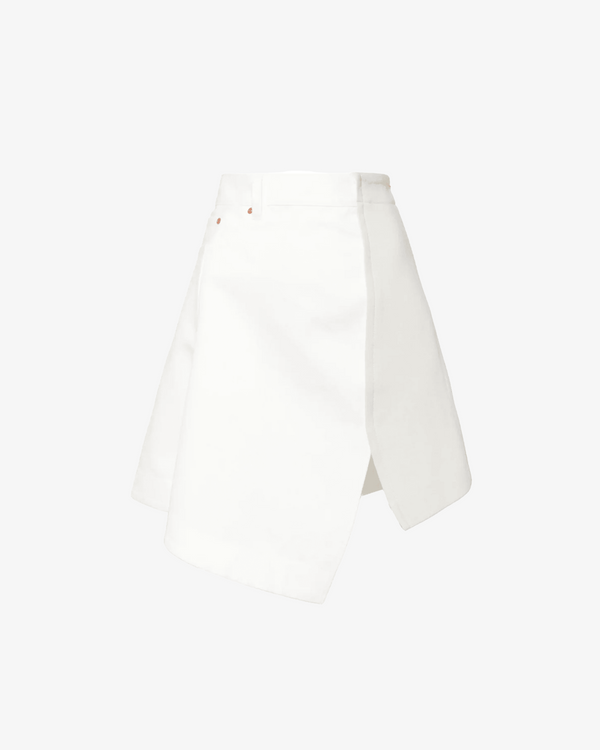 SACAI - Women's Wool Melton Skirt - (Off White)