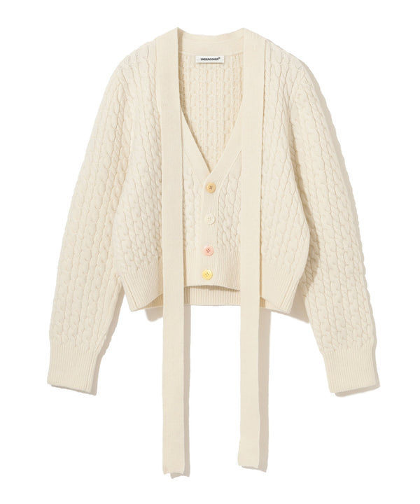 Undercover - Women's Knit Cardigan - (Ivory)- UP2C1903