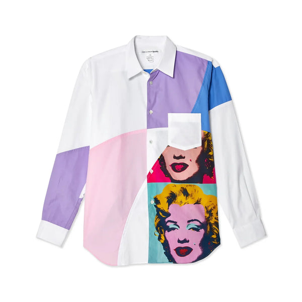 CDG SHIRT - Men's Andy Warhol Men's Cotton Shirt- (1 White)