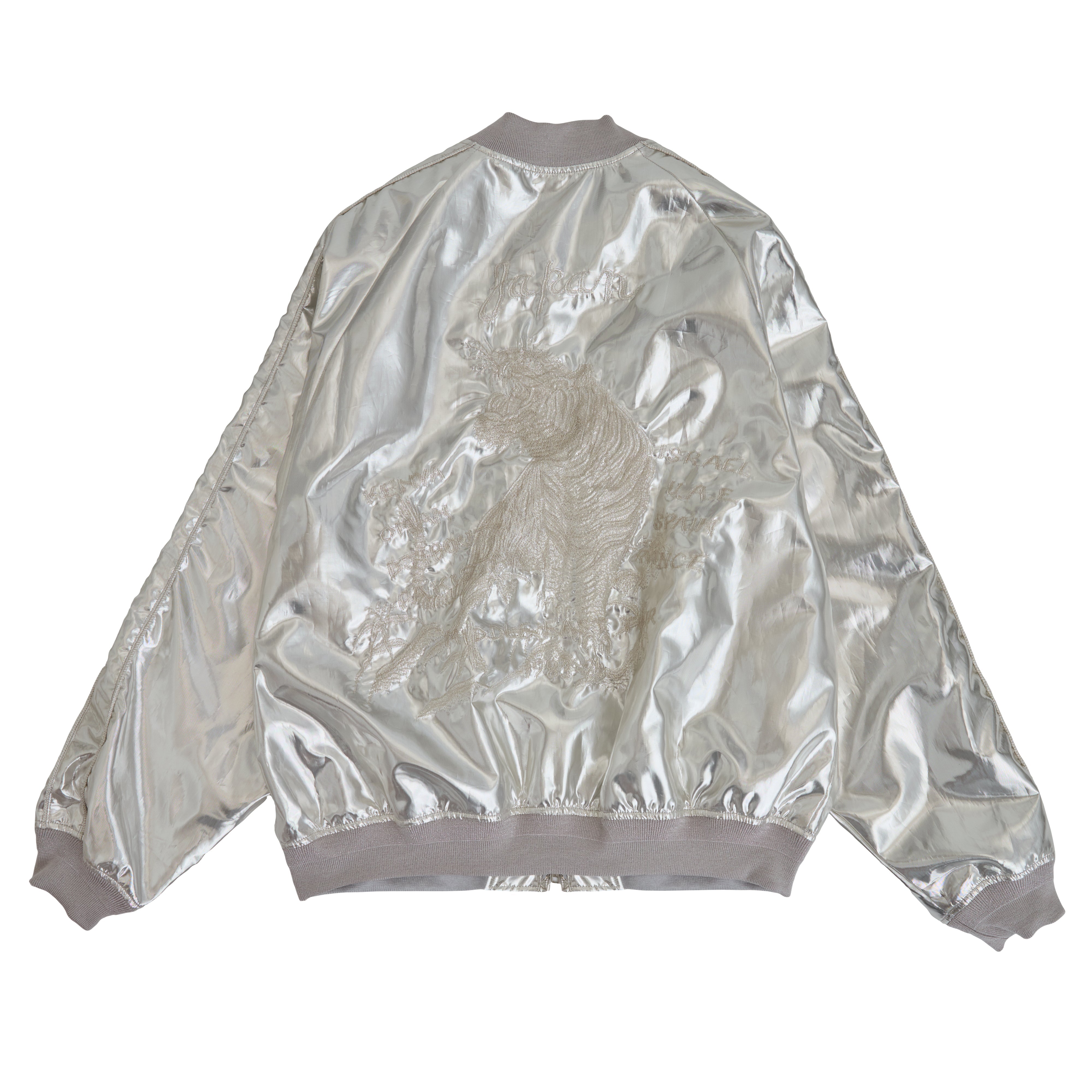 DOUBLET - Men's Silver Embroidery Souvenir Jacket - (Silver)