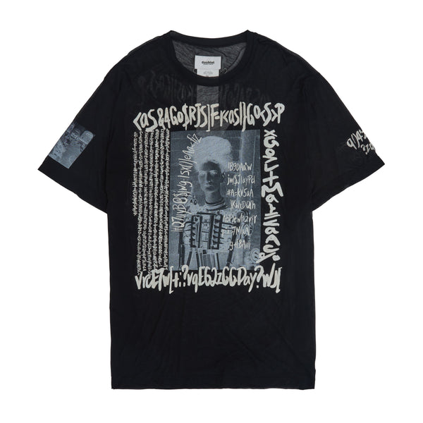 DOUBLET - Men's See-Through Print T-Shirt - (Black)