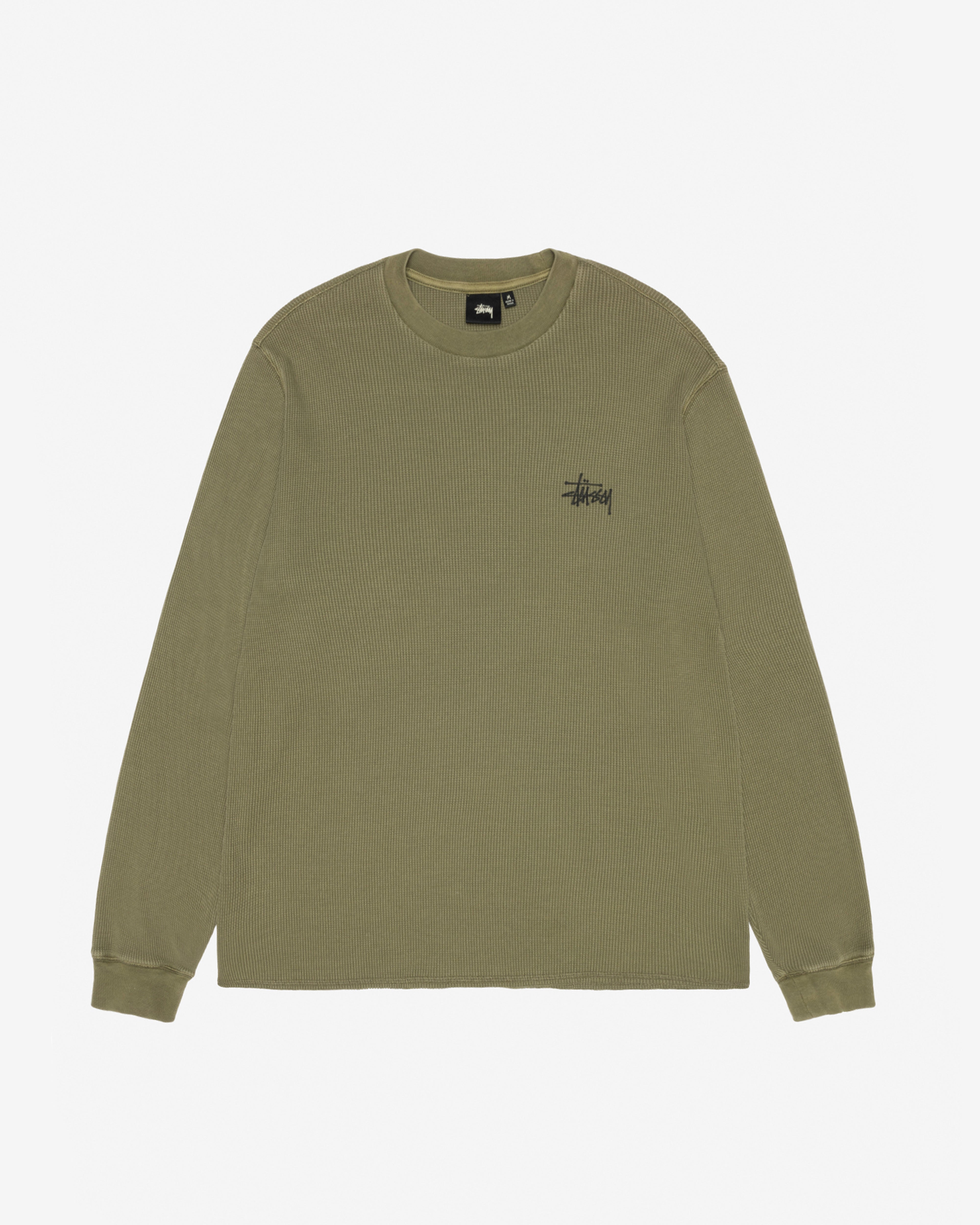 Stüssy: Men's Basic Stock Ls Thermal (Olive) | DSMS E-SHOP