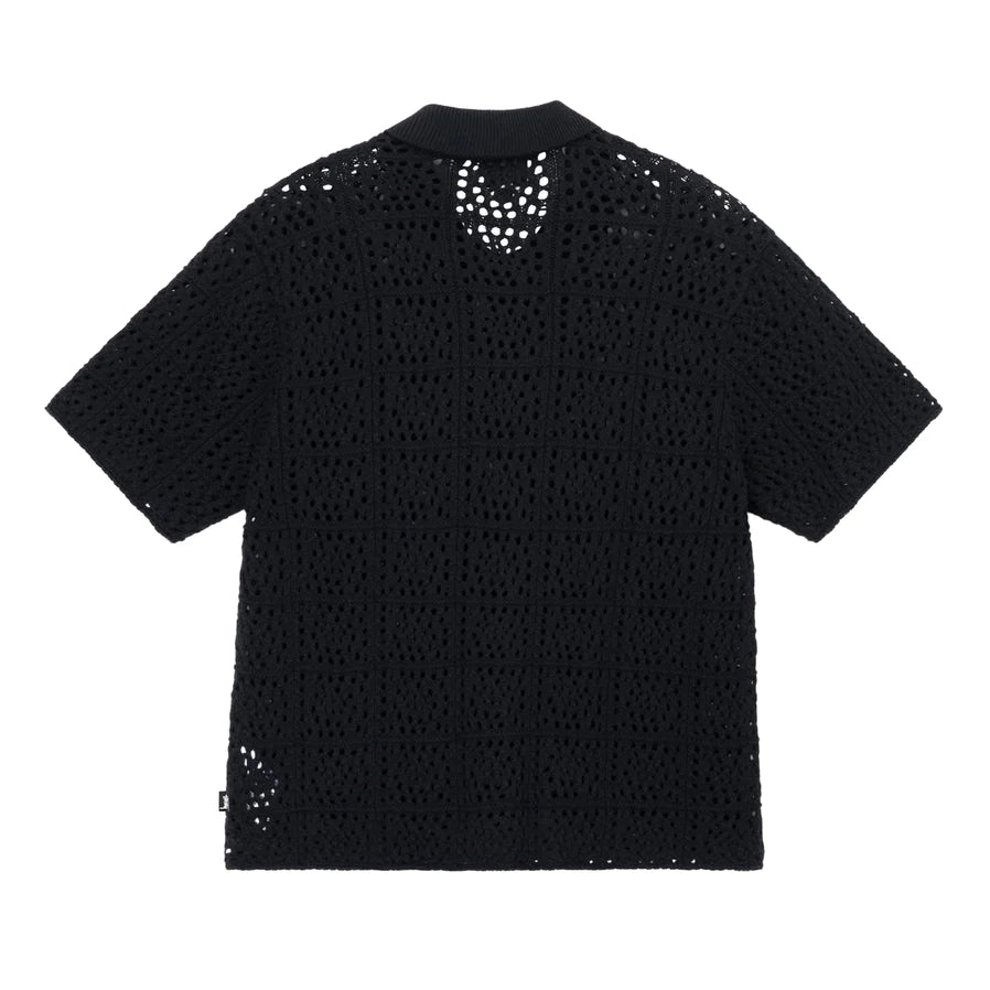 STÜSSY - Crochet Shirt - (Black) | Dover Street Market E-Shop – DSMS E-SHOP