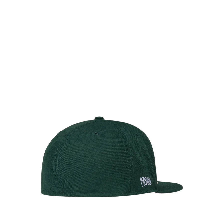 STÜSSY - Curly S 59Fifty New Era Cap - (Forest Green) | Dover