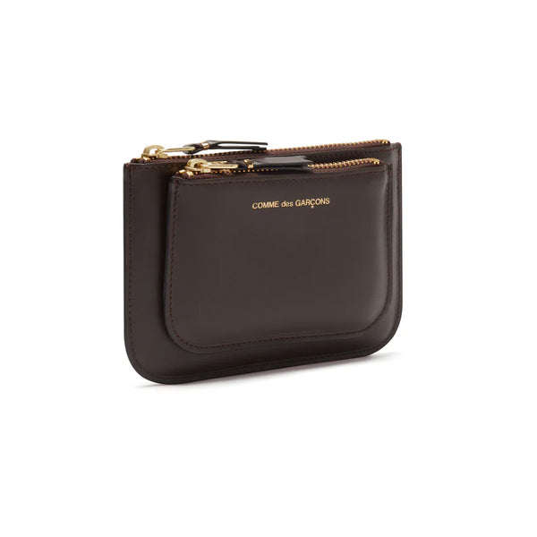 CDG Wallet_CDG WALLET - Outside Pocket Zip Pouch - (Brown SA8100)_WALLETS