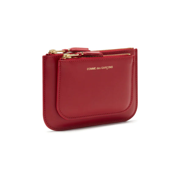 CDG Wallet_Cdg Wallet - Outside Pocket Zip Pouch - (Red SA8100)_WALLETS
