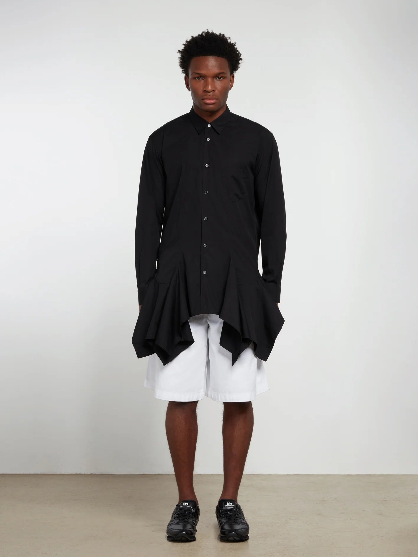 CDG SHIRT - Ruffled Shirt Skirt - (Black)|Dover Street Market E-Shop ...
