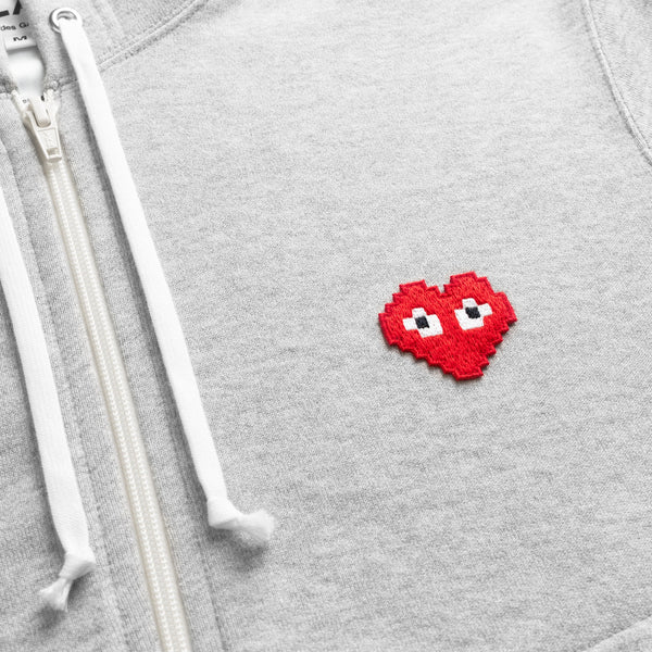 Play_PLAY - the Artist Invader Hooded Sweatshirt - (T325)(T326)(Grey)_SWEATSHIRTS