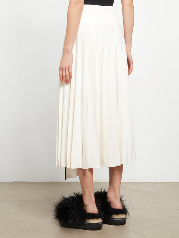 Sacai_SACAI - Women's Cotton Silk Knit Skirt - (Off White)_SKIRTS