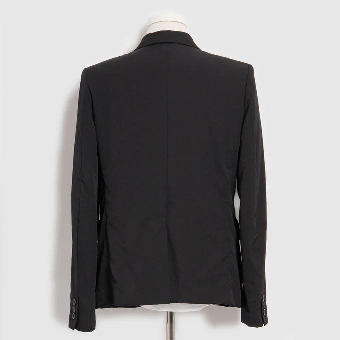 Black Comme Des Garçons: Tailored Patchwork Jacket (Black