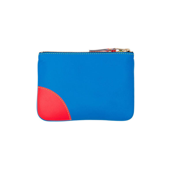 CDG Wallet_Cdg Wallet - Super Fluo Top Zip - (Blue/Green SA8100SF)_WALLETS