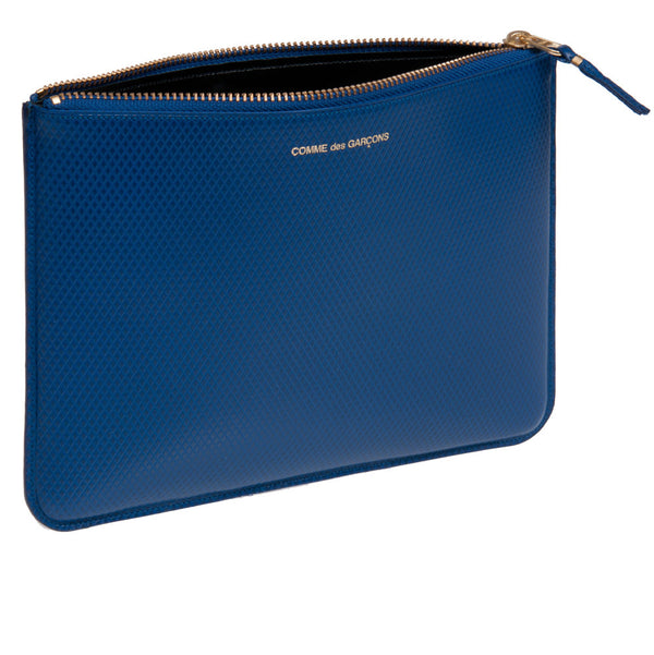 CDG Wallet_Cdg Wallet - Luxury Group Zip Pouch - (Blue SA5100LG)_WALLETS