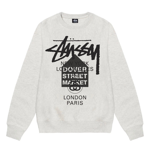 STÜSSY - DSM World Tour Crew - (Ash Heather)