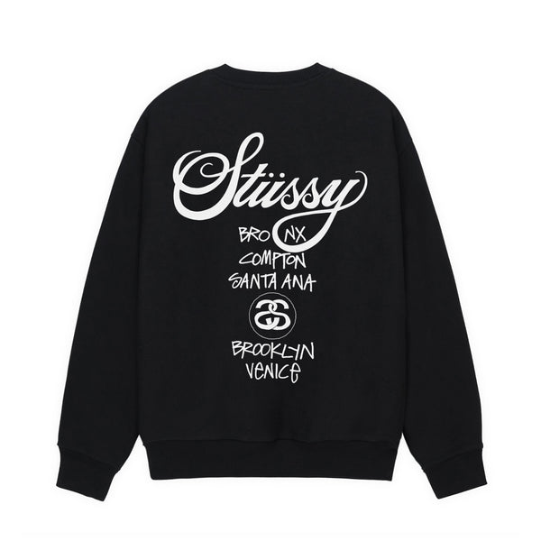 Stussy_Stussy - DSM World Tour Crew - (Black)_SWEATERS