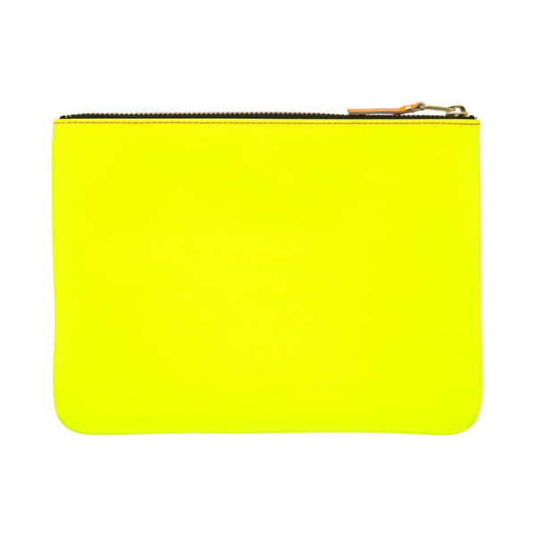 CDG Wallet_Cdg Wallet - Super Fluo Big Pouch - (Pink/Yellow SA5100SF)_POUCHES