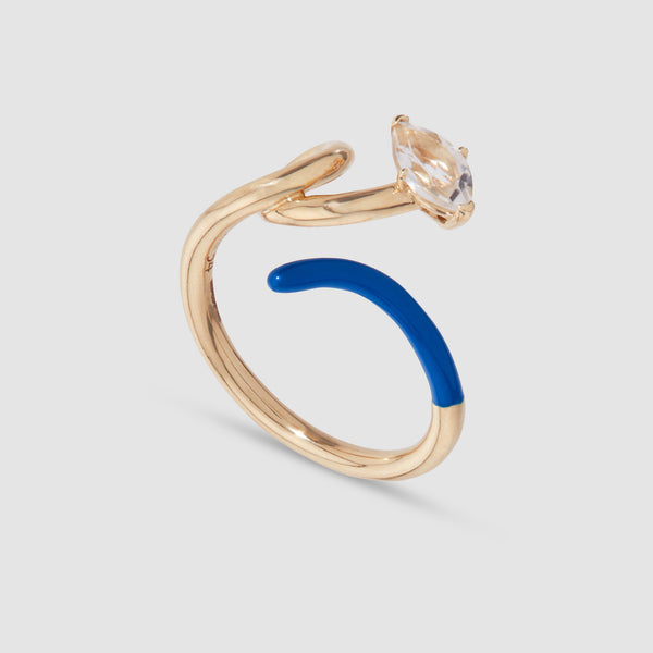 Bea Bongiasca_BEA BONGIASCA - B Half Ring - (Blue)_RINGS