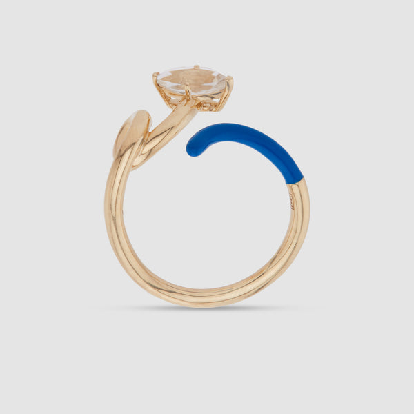 Bea Bongiasca_BEA BONGIASCA - B Half Ring - (Blue)_RINGS