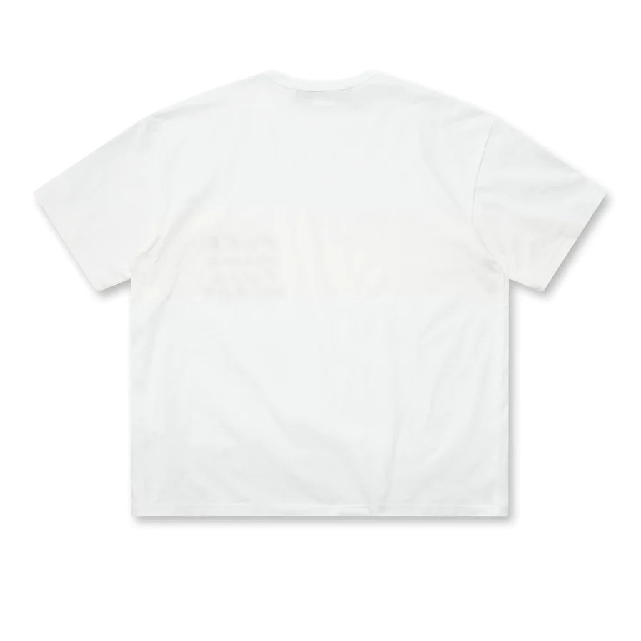 BLACK COMME DES GARÇONS - Message Print T-Shirt - (White) view 2, Click to Zoom in