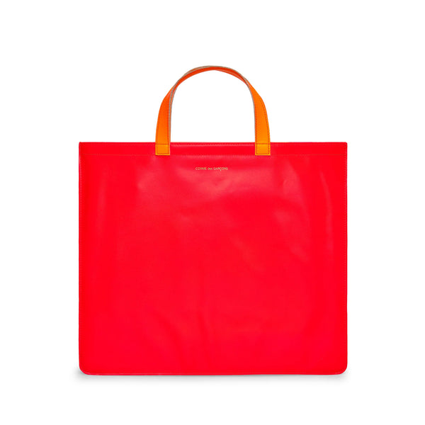 Cdg Wallet - Super Fluo Tote Bag - (Pink/Yellow SA9000SF)