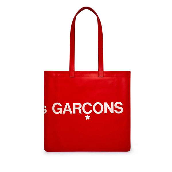 CDG Wallet_Cdg Wallet - Huge Logo Tote Bag - (Red SA9001HL)_TOTES