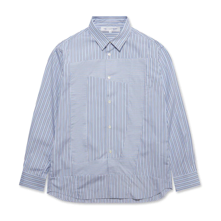 CDG SHIRT FOREVER - Classic Fit Square Patchwork Stripe Shirt view 1