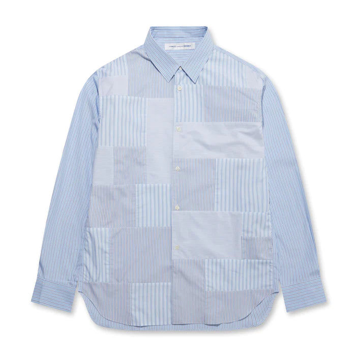 CDG SHIRT FOREVER - Classic Fit Patchwork Stripe Shirt|Dover Street ...