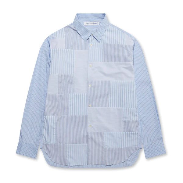 CDG SHIRT FOREVER - Classic Fit Patchwork Stripe Shirt