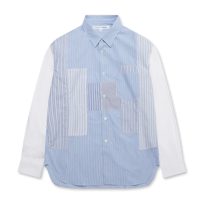 CDG SHIRT FOREVER - Classic Fit Contrast Patchwork Stripe Shirt view 1