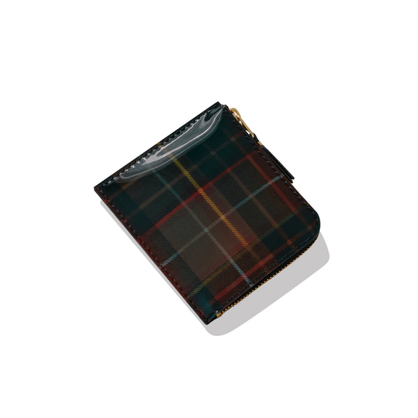 CDG Wallet_CDG Wallet - Lenticular Tartan Zip Around Wallet - (Red/Green)_WALLETS