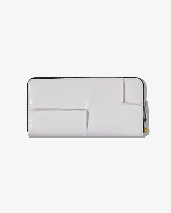 Cdg Wallet - Reversed Hem Zip Around Wallet - (White) SA0110RH