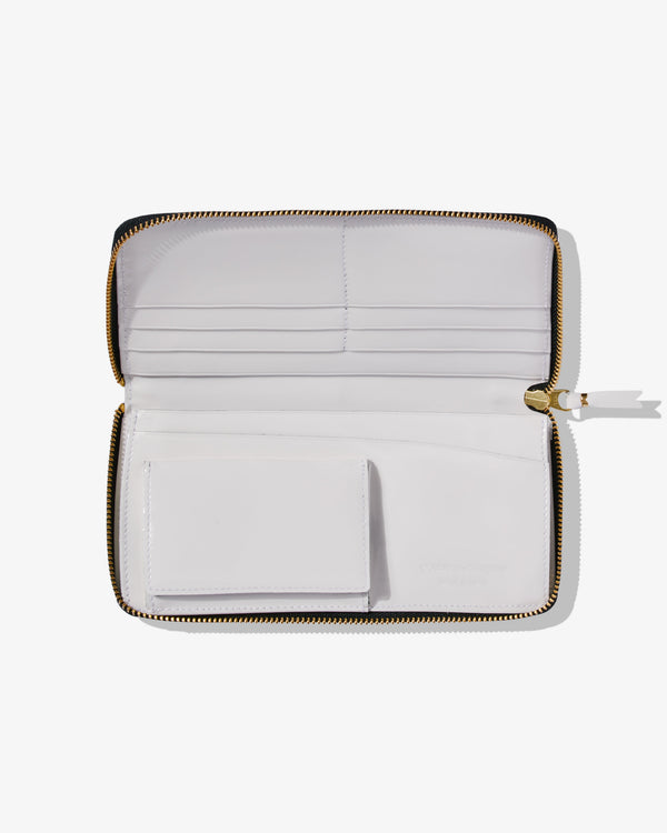 Cdg Wallet - Reversed Hem Zip Around Wallet - (White) SA0110RH