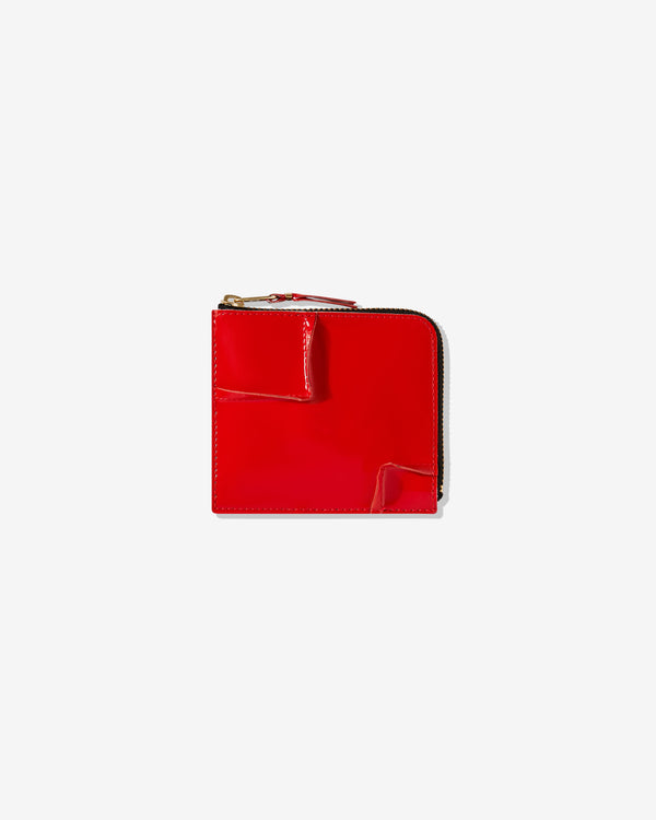 CDG Wallet - Reversed Hem Zip Around Wallet - (Red) SA3100RH