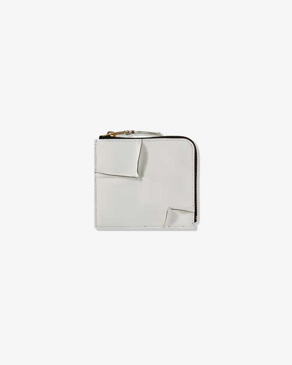 CDG Wallet - Reversed Hem Zip Around Wallet - (White) SA3100RH
