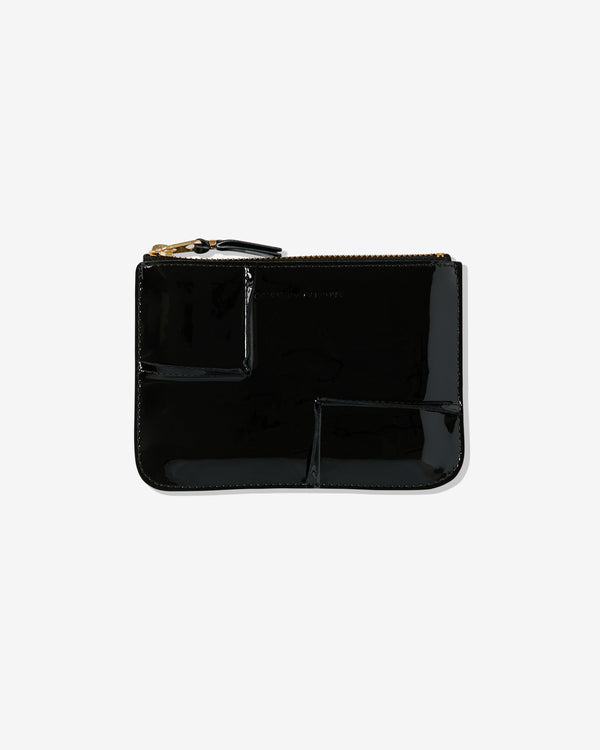 CDG Wallet - Reversed Hem Zip Pouch - (Black) SA8100RH