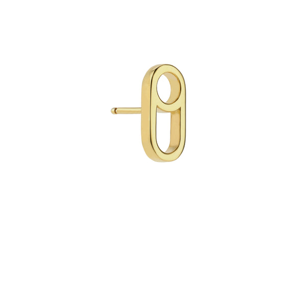 Hannah Martin_Hannah Martin X Applied Art Forms - Dog Tag Earring - (Yellow Gold)_EARRINGS
