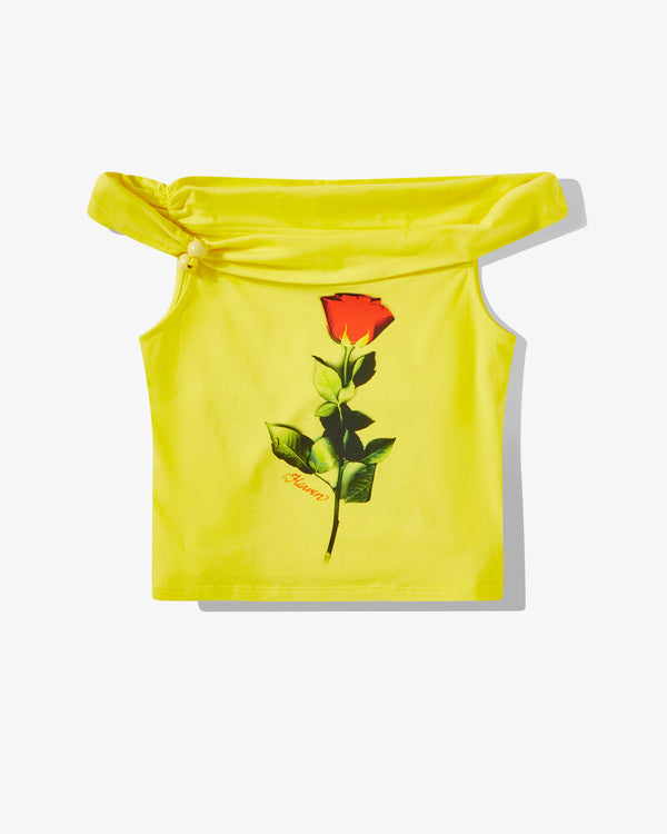 Heaven - Women's One Shoulder Rose Bauble Tank - (Yellow) SS24  3S4RTP088C20-700