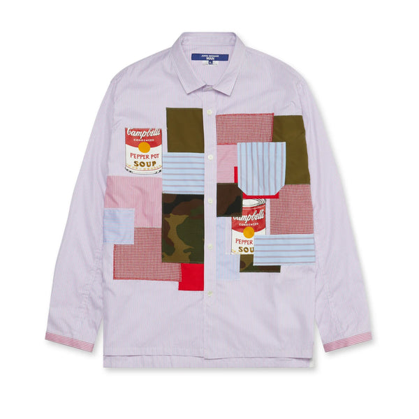 JUNYA WATANABE MAN - Andy Warhol Stripe Patchwork Shirt - (Pink)