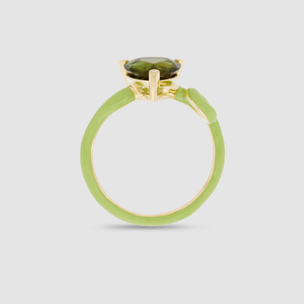 Bea Bongiasca_BEA BONGIASCA - 18K Yellow Gold Kim Ring With Green Tourmaline_RINGS