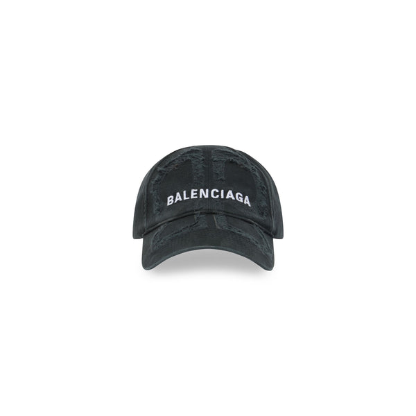 Balenciaga_BALENCIAGA - Men's BB Laser Destroyed Cap - (Black)_HATS