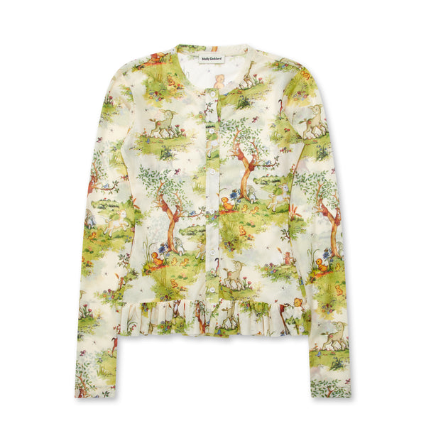 Molly Goddard - Brandy Cardigan - (Cream/Green)