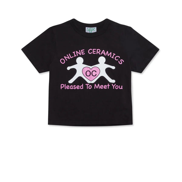 ONLINE CERAMICS - Pleased To Meet You Baby T-Shirt - (Black)