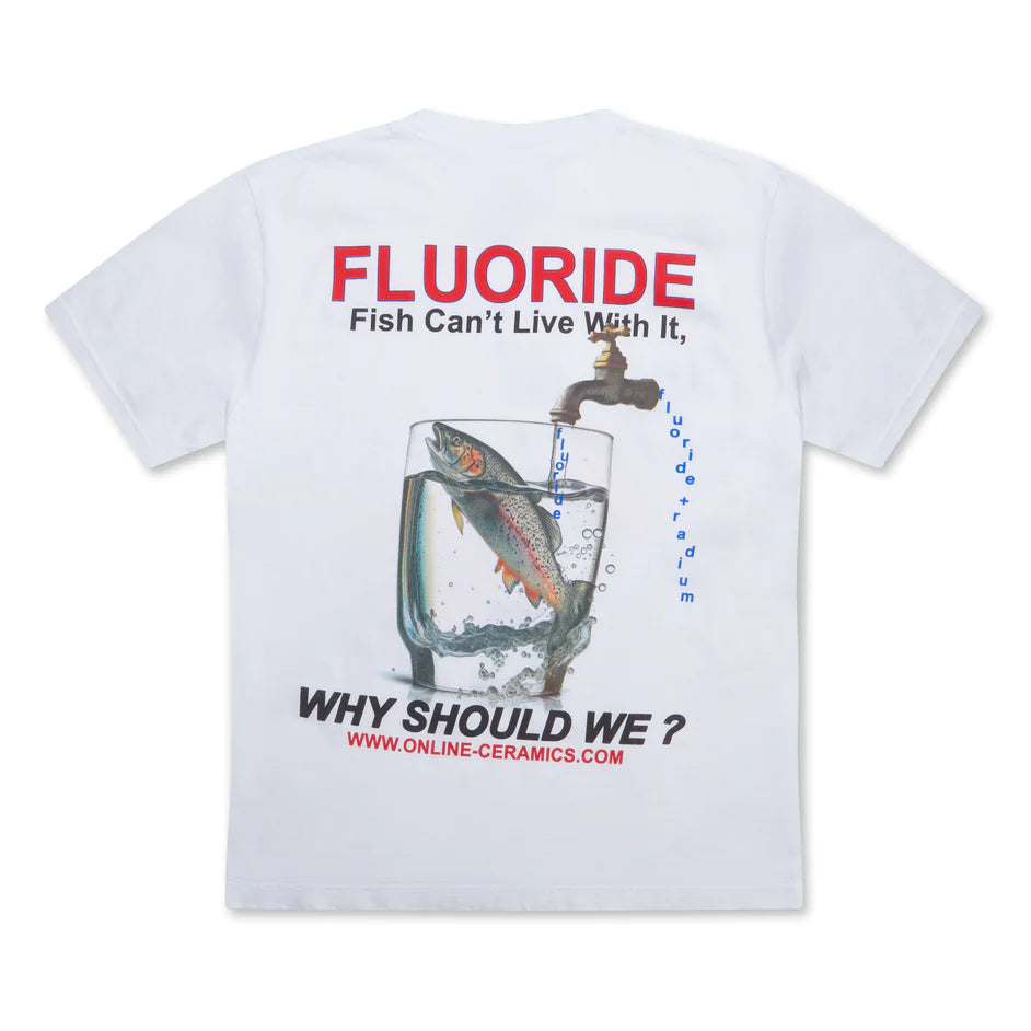 ONLINE CERAMICS - The Waters Are Poisoned T-Shirt - (White) view 2, Click to Zoom in