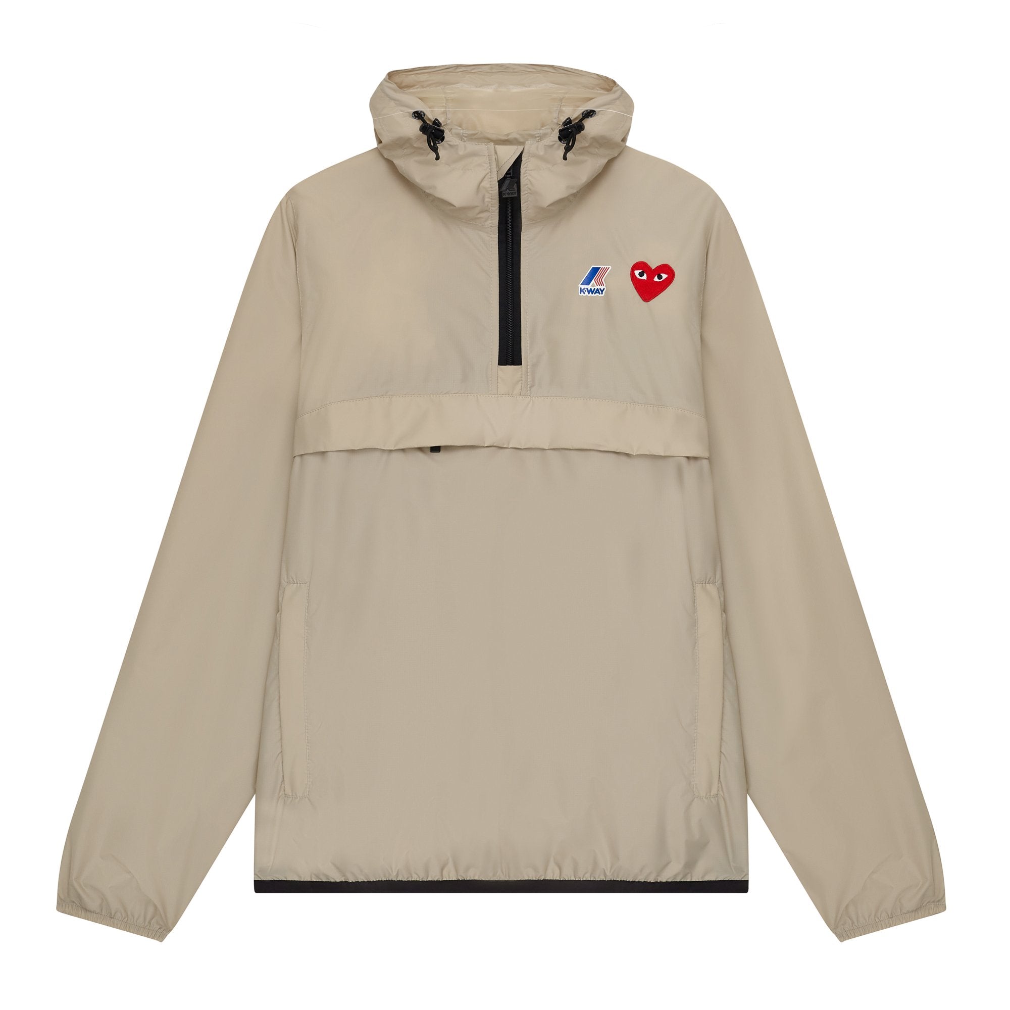 Play: K-Way Half Zip Jacket (Beige) | DSMS E-SHOP