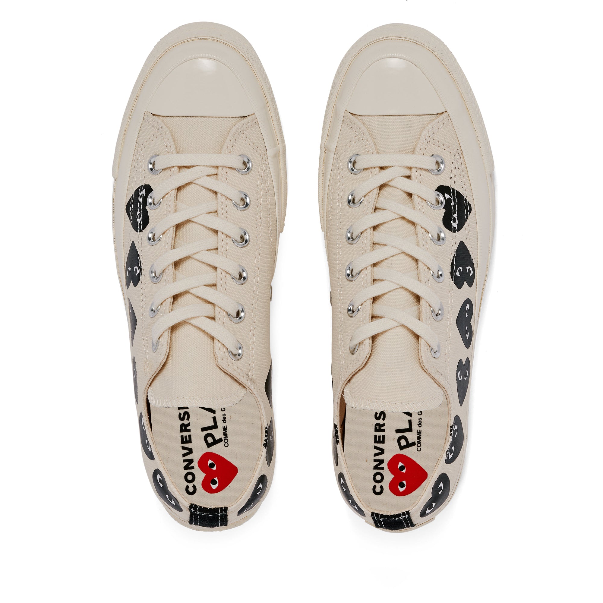 Play Converse - Multi Black Heart Chuck Taylor All Star '70 Low Sneakers - (Beige) view 6